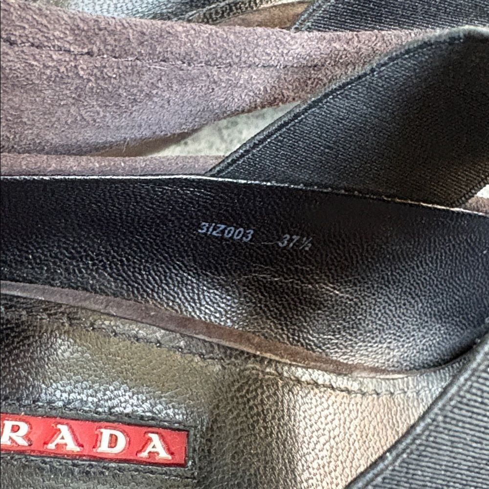Prada sport 1990s suede wedge Mary Jane’s - Picture 6 of 9